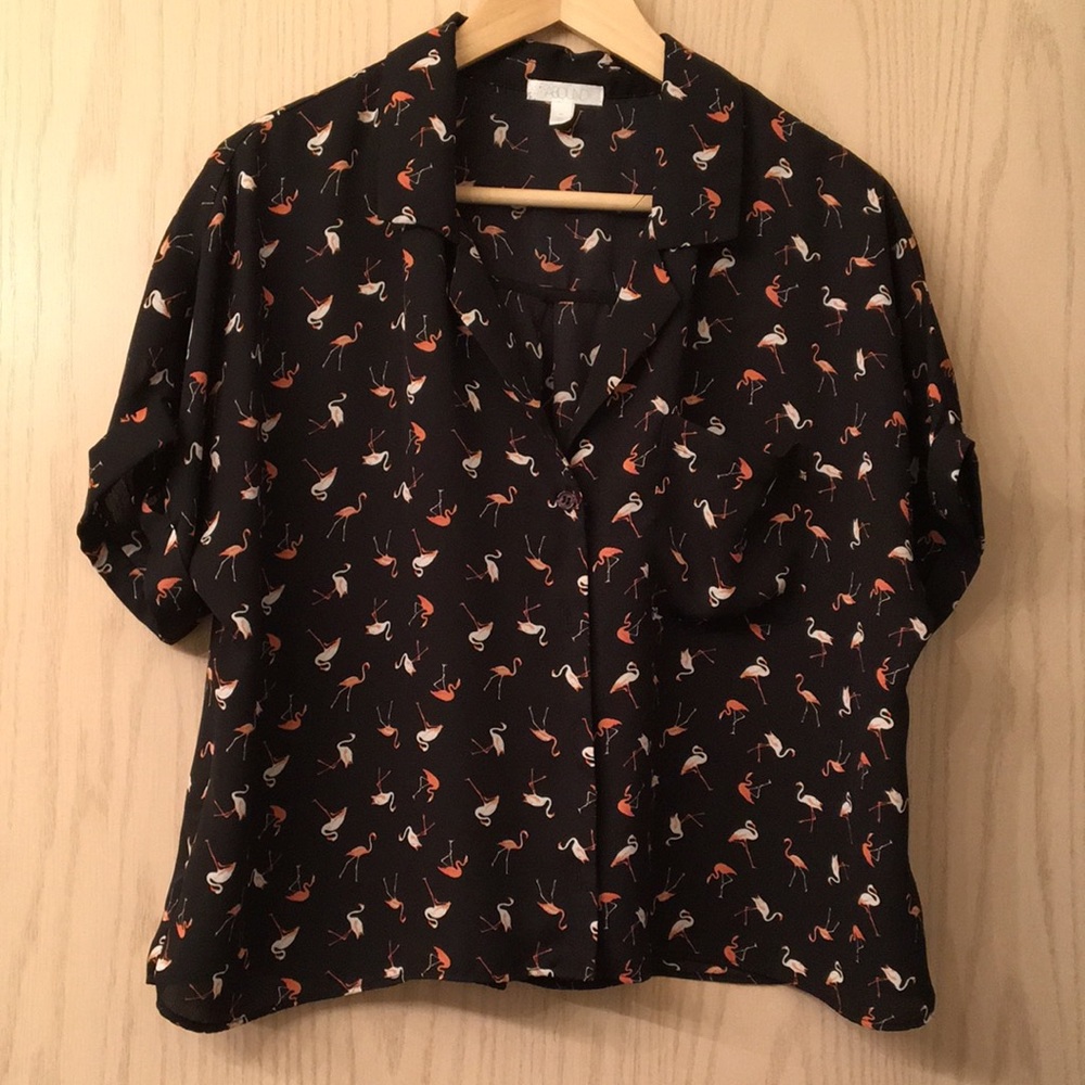 Flamingo Button Up Shirt